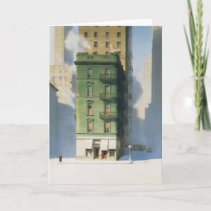 Groen gebouw in New York Winter Kaart