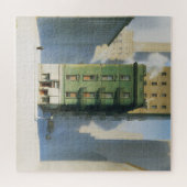Groen gebouw in New York Winter Legpuzzel (Horizontaal)