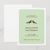 Groen gebruik voor het bewaren van de datum van de aankondigingskaart (Voorkant / Achterkant)