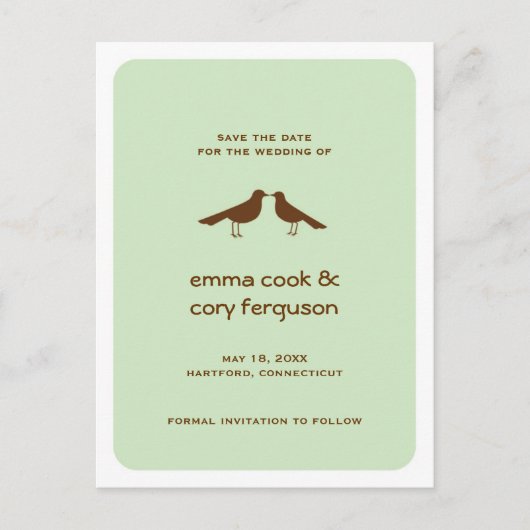 Groen gebruik voor het bewaren van de datum van de aankondigingskaart (Voorkant)