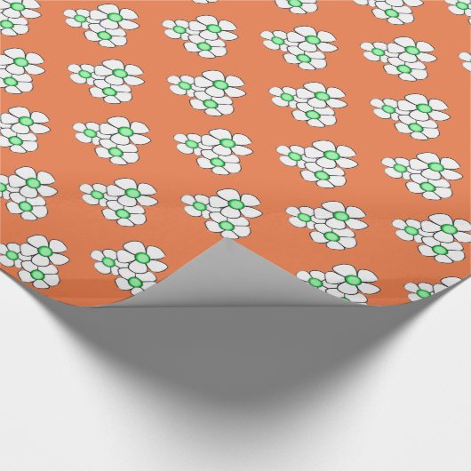 Groen gecentreerd zuivelpapier cadeaupapier (Hoek)