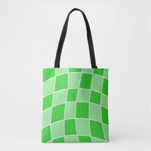 Groen gecontroleerd tote bag