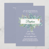 Groen Gedoop Dopen Doop Christening Invi Kaart (Voorkant / Achterkant)