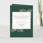 Groen Gedrapeerd Herdenkingsdienst Order Of Servic Programma (Achterkant)