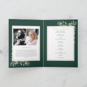 Groen Gedrapeerd Herdenkingsdienst Order Of Servic Programma (Binnen)