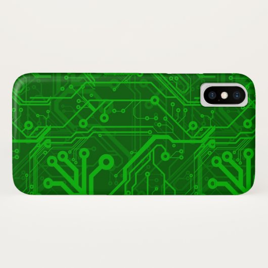 Groen gedrukte circuitbordpatroon Case-Mate iPhone case (Achterkant (horizontaal))