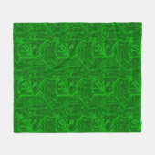 Groen gedrukte circuitbordpatroon fleece deken (Voorkant (Horizontaal))