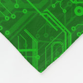 Groen gedrukte circuitbordpatroon fleece deken (Hoek)