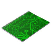 Groen gedrukte circuitbordpatroon notitieboek (Linkerzijde)