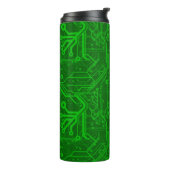 Groen gedrukte circuitbordpatroon thermosbeker (Gedraaid links)