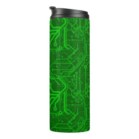 Groen gedrukte circuitbordpatroon thermosbeker (Geroteerd rechts)