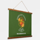 Groen GEEFT ALTIJD BEDANKT VOOR GOD-Thanksgiving Hangend Wandkleed (Gebogen)