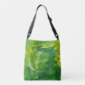 Groen Geel Abstract Crossbody tas (Achterkant)