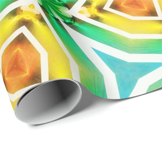 Groen geel Abstract inpakpapier (Rol Hoek)