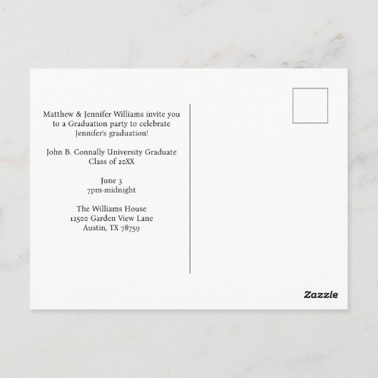 Groen Geel Afstuderen Custom 2025 Graduation Party Briefkaart (Achterkant)