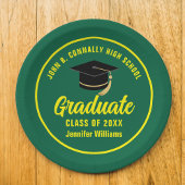 Groen Geel Afstuderen Custom 2025 Graduation Party Papieren Bordje