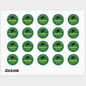 Groen Geel Afstuderen Custom 2025 Graduation Party Ronde Sticker (Vel)