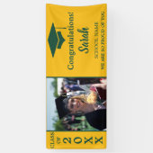 Groen & Geel Afstuderen Fotoklas van 2025 Spandoek (Verticaal)