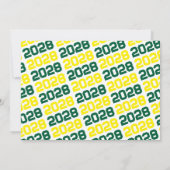 Groen & Geel Afstuderen Fotouitnodiging Kaart (Achterkant)