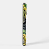 Groen Geel Alligator Krokodil Draak Leer iPhone 15 Case (Rechterkant)