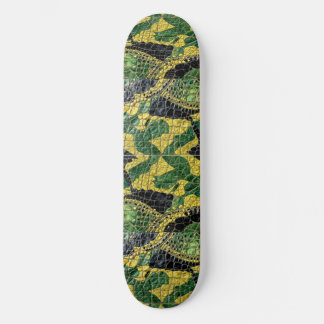 Groen Geel Alligator Krokodil Draak Leer Persoonlijk Skateboard