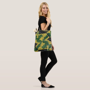 Groen Geel Alligator Krokodil Draak Leer Tote Bag