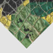 Groen Geel Alligator Krokodil Drakenleer Tissuepapier (Detail)