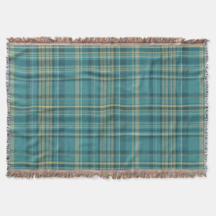 Groen Geel Beige Schotse Ruit Tartan Patroon Deken
