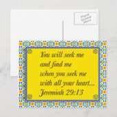 Groen Geel Blauw Christelijk Bijbel Verse Briefkaa Briefkaart (Voorkant / Achterkant)