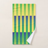 Groen Geel Blauw Gestreept Patroon Bad Handdoek (Handdoek)