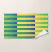Groen Geel Blauw Gestreept Patroon Bad Handdoek (Handdoek)