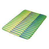 Groen Geel Blauw Gestreept Patroon Badmat (Gekanteld)