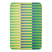 Groen Geel Blauw Gestreept Patroon Badmat (Voorkant Verticaal)