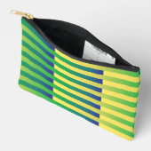 Groen Geel Blauw Gestreept Patroon Etui (Open)