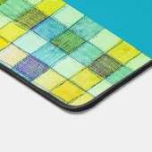 Groen geel blauw gingham bureau mat (Hoek)