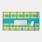 Groen geel blauw gingham bureau mat (Keyboard & Muis)
