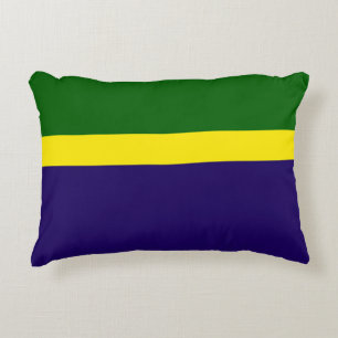 Groen Geel Blauw Kleur Block Style Design Accent Kussen