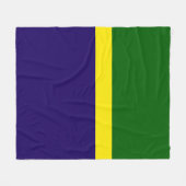 Groen Geel Blauw Kleur Block Style Design Fleece Deken (Voorkant (Horizontaal))