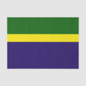 Groen Geel Blauw Kleur Block Style Design Tissuepapier (Voorkant)