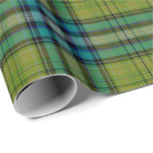 Groen Geel Blauw Tartan Plaid Cadeaupapier (Rol Hoek)