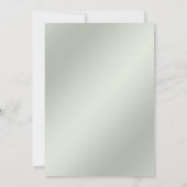 Groen Geel Bloemen Bruiloft Uitnodiging (Achterkant)