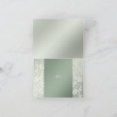 Groen Geel Bloemen Dank u kaart (Binnen)