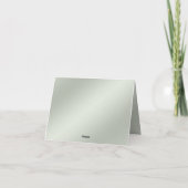 Groen Geel Bloemen Dank u kaart (Achterkant)