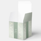 Groen Geel Bloemen Favor Box Bedankdoosjes (Geopend)