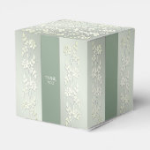 Groen Geel Bloemen Favor Box Bedankdoosjes (Achterkant)