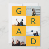 GROEN GEEL BLOKKEERT MULTI Photo AFSTUDEERDER Aankondiging (Voorkant)