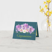 Groen Geel Boeket Roos & Krokus Gefeliciteerd Kaart (Gele Bloem)