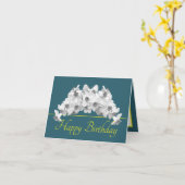 Groen Geel Boeket Wit Daffodil Happy Birthday Kaart (Gele Bloem)