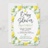 Groen Geel Boho Lemon Geslachtsneutraal Baby showe Kaart (Voorkant)