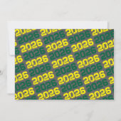 Groen & Geel Chalkboard Afstuderen Foto Kaart (Achterkant)